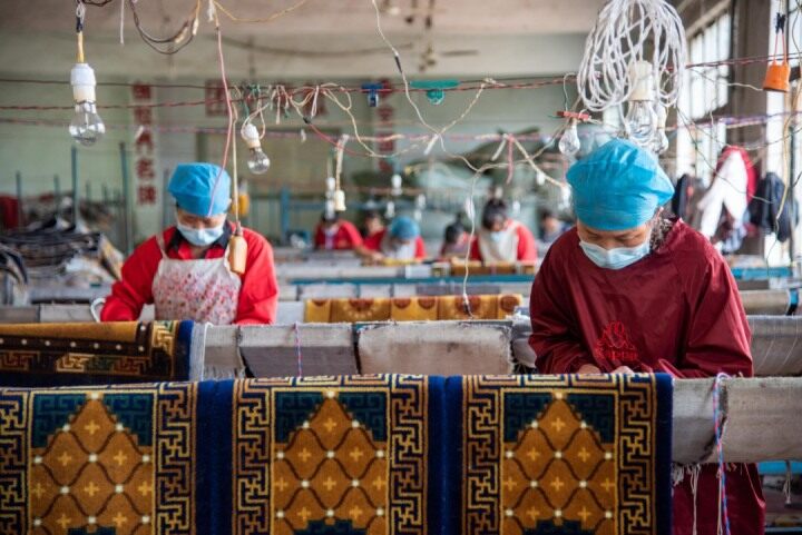 德州手造｜武城传统手工打结地毯：十一道工序细做软黄金