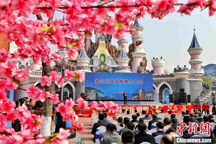 泰山区域文旅推介大会19日在泰安举行。　陈阳 摄